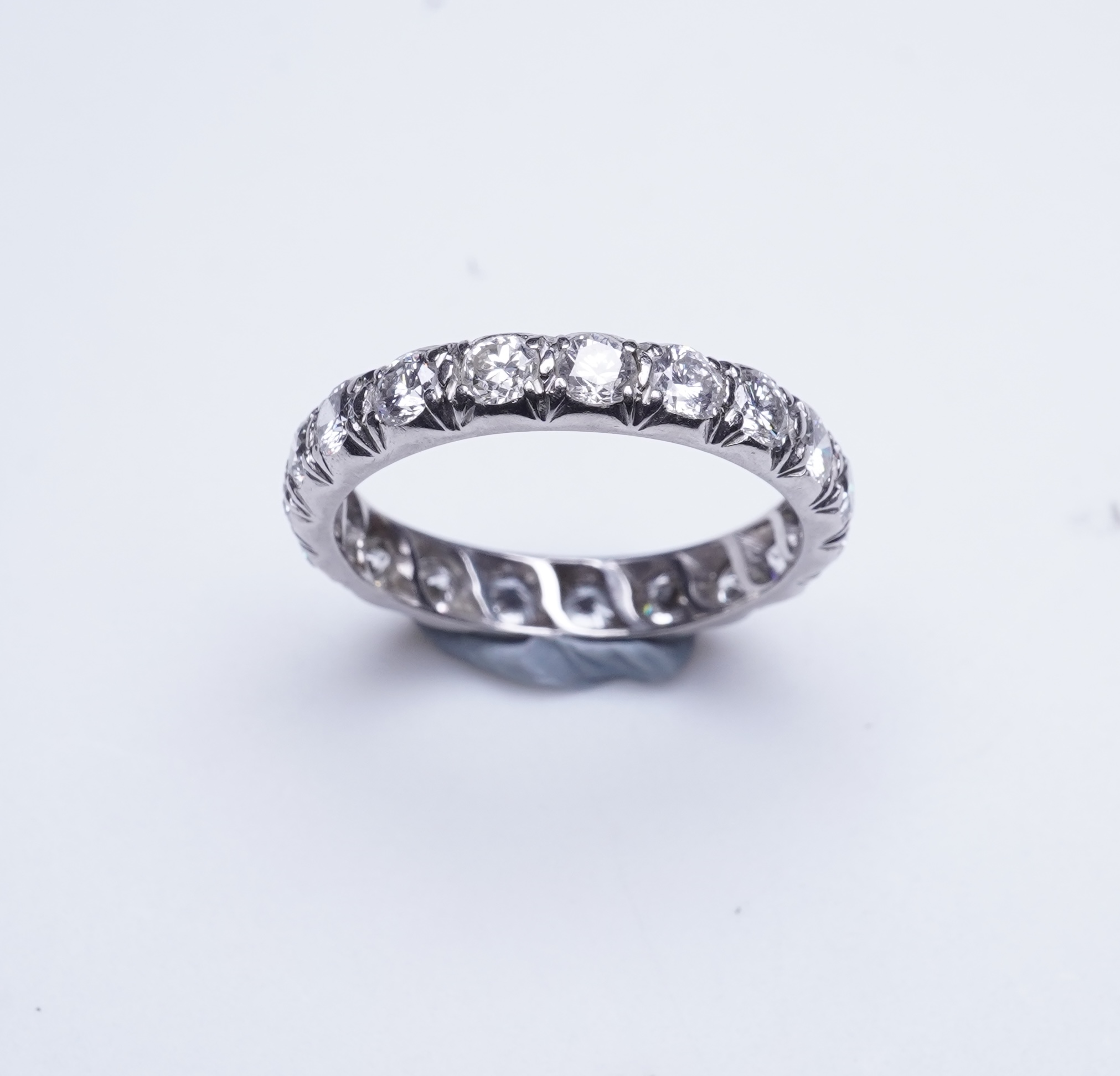 A diamond eternity ring